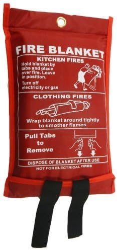Fire Blanket LARGE SIZE 1 X 1m EASY & QUICK UNFOLDING FIRE BLANKET, Must have Emergency Fire Blanket for Home, Kitchen, Garage, Office, Caravan