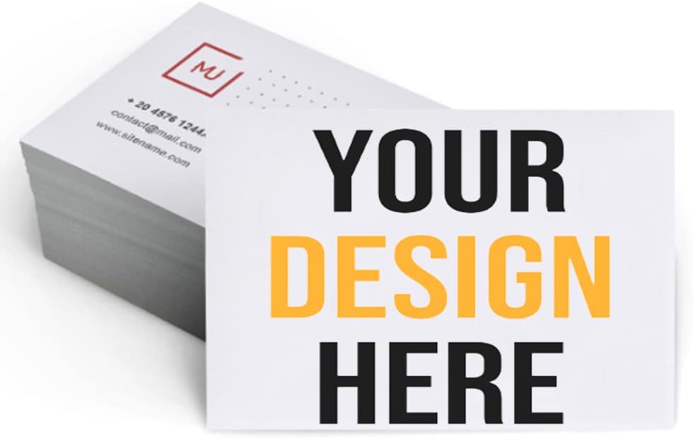 200Pcs Custom Business Cards Add Photo/Text/Logo Personalized Business Cardsfor Small Business 300gsm Matte Paper Front & Back Sides Printed 3.5" x 2"