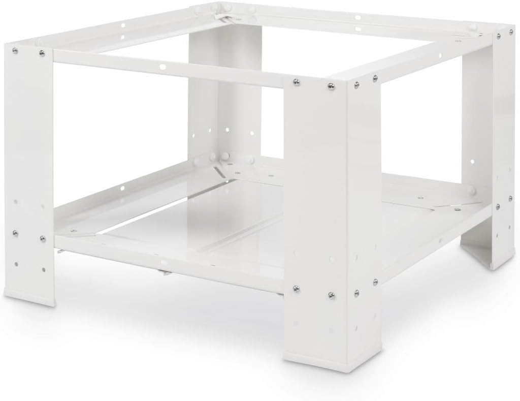 Xavax Washing Machine Base | 60 x 60 cm | Sturdy Washing Machine Shelf | 40 cm High Dryer/Washing Machine Pedestal with Shelf | Washing Machine Base with Folding Bottom Compartment | White
