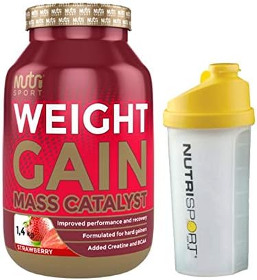 Nutrisport Weightgain Strawberry Shaker, 1.4 kg, (Pack of 1)