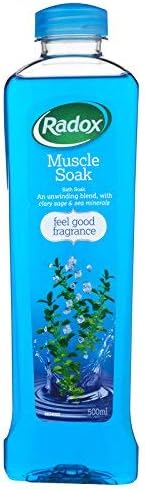 Revitalize Your Body with RADOX Herb Bath Muscle Soak Blended with Sea Minerals & Sage, 500ml (Pack of 4)