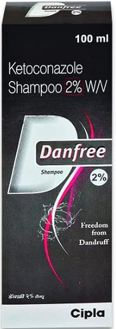 Danfree 2% Ketoconazole Anti-Dandruff Shampoo 100ml, helps with reducing itching inflammation and flakes