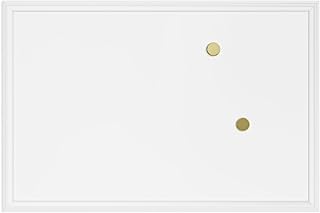 U Brands Farmhouse Magnetic Dry Erase Board, 23"x17", White Wood Style Frame, Includes 2 Magnets