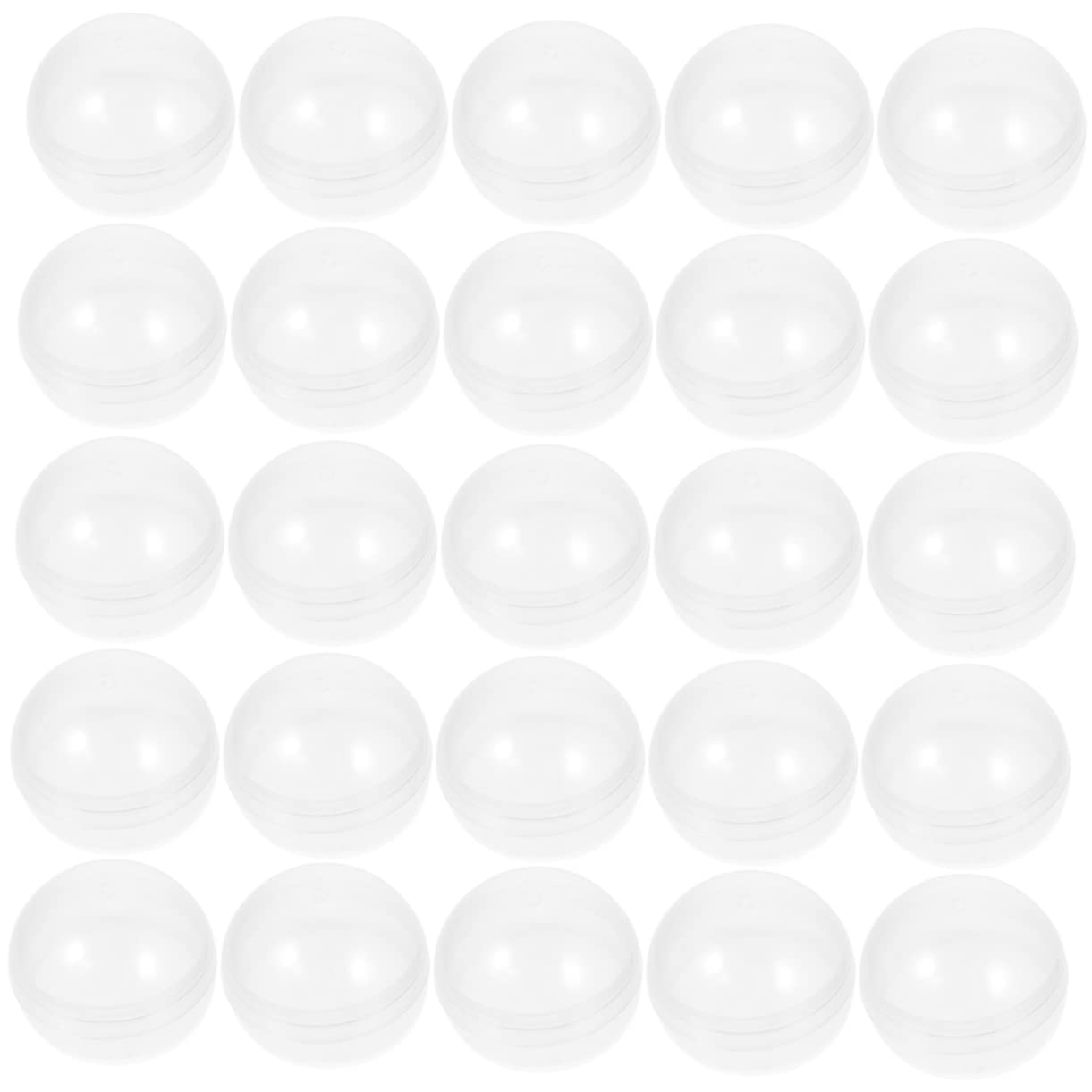 HOMOCONO 50pcs Vending Machine Clear Capsules Round Empty Capsules for Toys Party Favors and Prizes and Compact Design Suitable for Gumball Machines