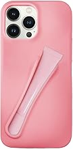 Lip Gloss Phone 15 Pro Max Case - Premium Silky Silicone Lip and Phone Case with Puffy Back and Tactile Buttons for Easy Grip - Protective and Stylish Case Phone 15 Pro Max (Pink)
