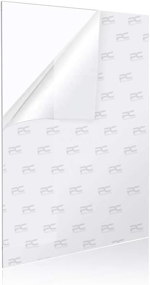 Procut Global A1 Clear Acrylic Plexiglass Sheet – 1mm Transparent Perspex Sheet for Picture Frames, DIY Crafts, Art Projects, Painting Displays, and Crafting Needs.