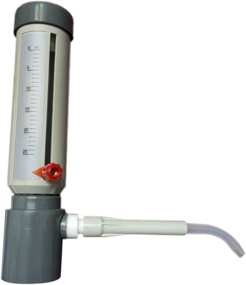 RANJOVER Lab Bottle Top Dispenser Economic Semi-Automatic Liquid Dispenser Sleeve Type 5-25 Ml Adjustable Liquid Adder Easy Install Easy to Use