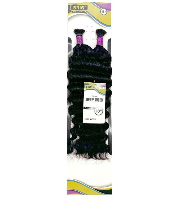 Brio Natural Human Hair Deep Bulk 18" BDWB18