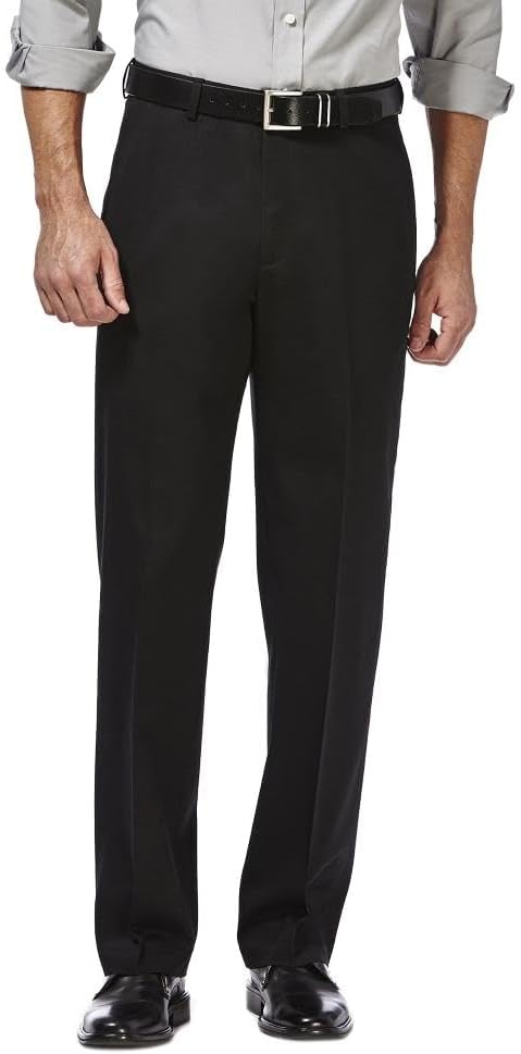 Haggar Men's Premium No Iron Khaki Classic Fit Flat Front Casual Pant (Regular and Big & Tall Sizes)