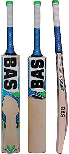 BAS Supreme English Willow Cricket BAT Sports Tournament Level International Quality Full Size for Men -Adult Short Handle BAT with Free Cover