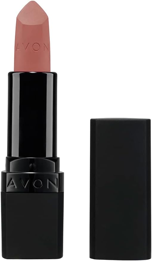 Avon Ultra Matte Lipstick Nude Suede with Vitamin E, Avocado Oil and Sesame Oil for Comfortable Coverage that Won't Cake, Crack or Dry