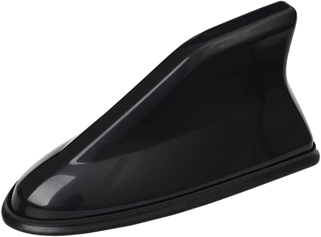 CGEAMDY Shark Fin Antenna Cover for Car, Automotive Top Roof Aerials AM/FM Radio Signal Base, Shark Fin Shape Cover with Adhesive Tape, Car Accessories Universal for Trucks SUV Van(Black)