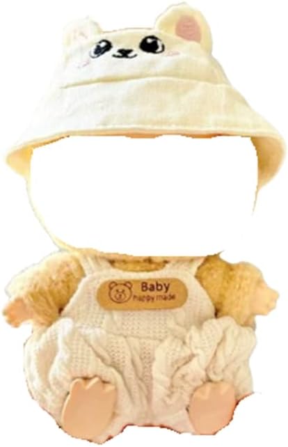 17cm Doll Clothes Suitable, Dolls Accessories Set Gift for Kids 1Hat+1Rompers No Doll TL700 (White)