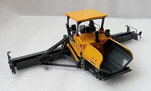 FloZ 1/50 Scale SANY Asphalt Paver Diecast Model - Yellow Metal & Plastic - Modern Style - Tabletop Display