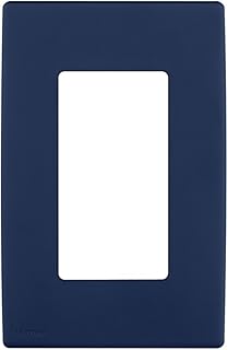 Leviton REWP1-RN Renu One-Gang Screwless Snap-On Wallplate, Rich Navy