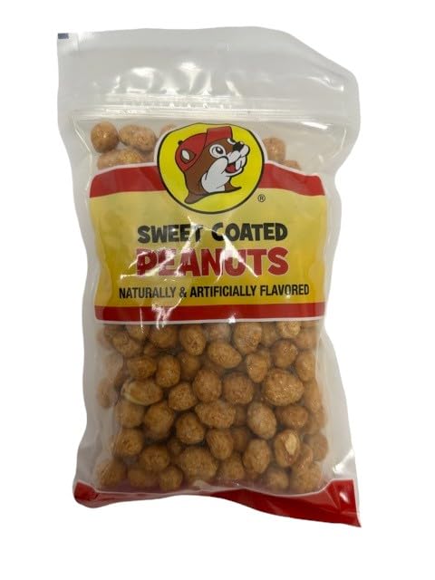Buc-ee's Salted, Sweet and Spicy Peanuts – Coated, Organic Dry Roasted Peanuts, Plant Based Protein Snack & Classic Cocktail Peanuts – Pantry Staples, Adult & Party Snacks (Sweet Coated, 12 Ounce)