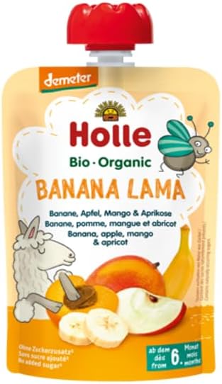 Holle Banana Lama - Pouch banana, apple, mango & apricot, pack of 12