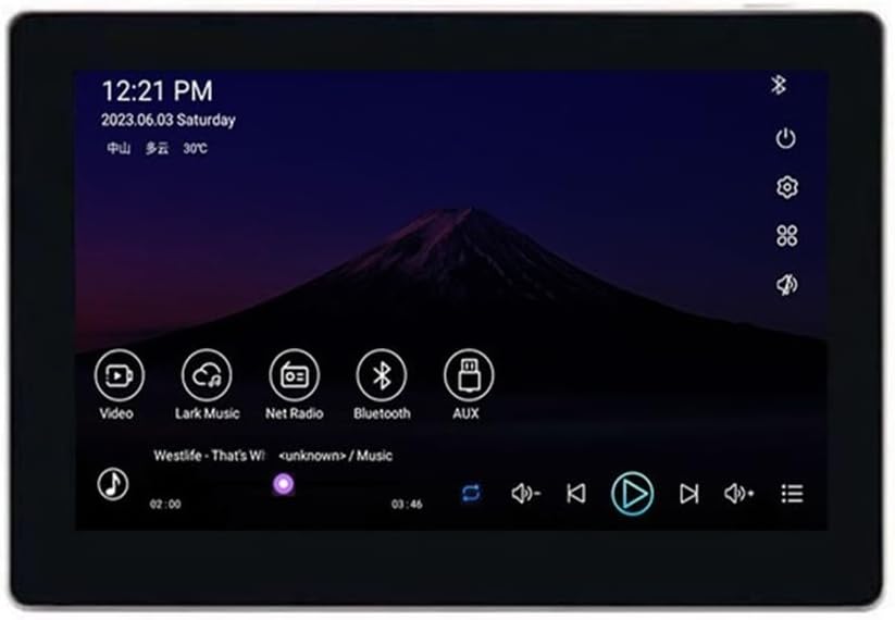 Sctecoau 7 Inch Android 11 Smart Home Background Music Panel Stereo Sound WIFI Bluetooth Audio (A)