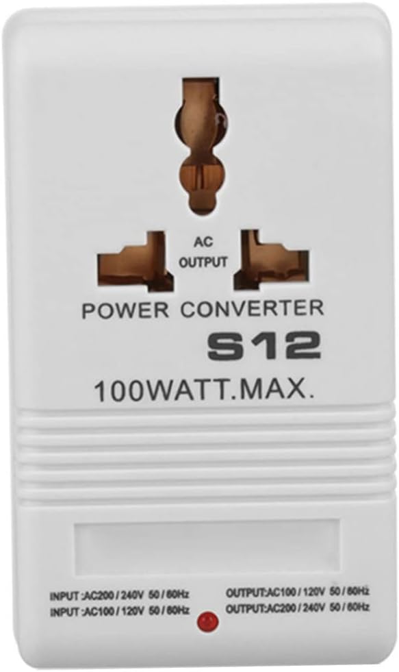 Step Up Down Voltage Transformer Power Converter 100W 110V/120V to 220V/240V Travel Adapter SW-S12