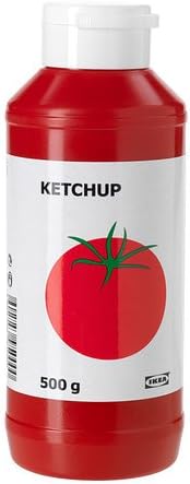Ikea Ketchup, Sweet Tomato Sauce, Ideal for Hot Dogs & BBQs, Squeezy Bottle - 500g