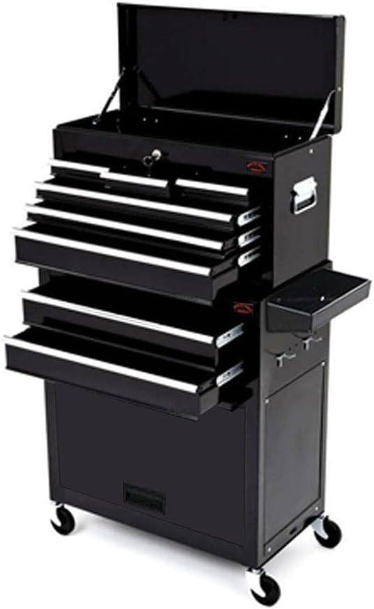 dirty pro tools™ Large Tool Chest TOP Cabinet TOP Box and ROLLCAB Box - Black