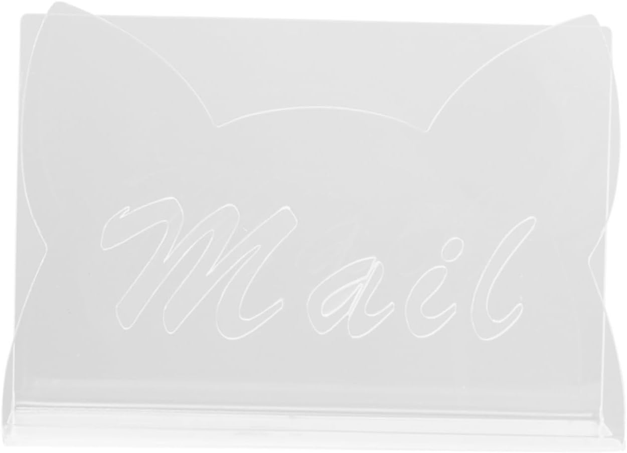 SUMMITDRAGON Modern Cats Shape Document Sorter Desk Organiser Clear Acrylic Mail Holder For Countertop Office Supplies Holder Acrylic Mail Cats Shaped Desk Organizer