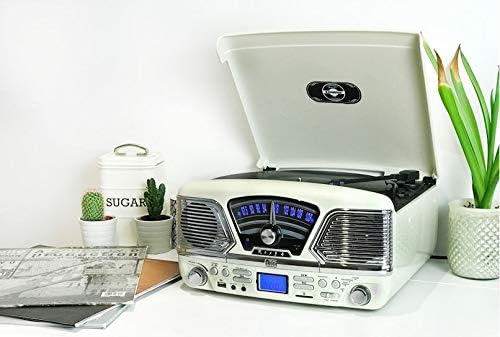 Steepletone ROXY 4 (Cream) 1960s Retro Style Record Player