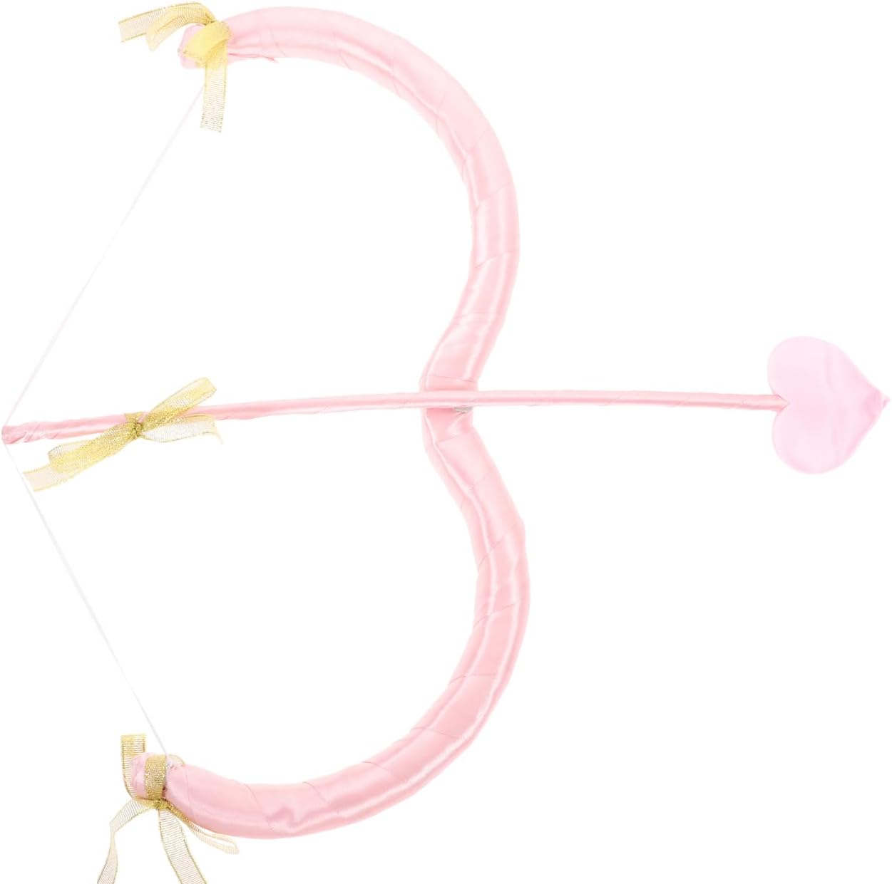 LIFKOME Cupid Bow and Arrow Set, Mini Valentine Cupid Costume Cosplay Accessories for Valentines Wedding Birthday Photo Props Performance Supplies Pink