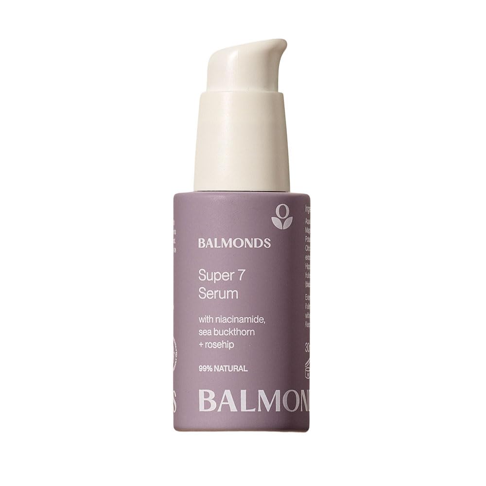 Balmonds Super 7 Serum - 99% natural facial serum with features seven hero ingredients to boost skin health and resilience, giving dry, fragile, or depleted skin a daily dose of goodness.
