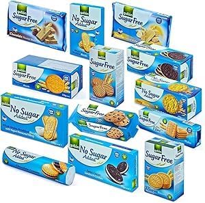Gullon Sugar Free & No Added Sugar Big Selections 13 Healthy Biscuits 3.2kg, Diabetic Friendly Cookies | Mixed Selection Biscuits Assorted | Luxury & Delicious Biscuits Hamper