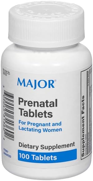 Major Prenatal Tablets for Pregnant and Lactating Women - Dietary Supplement - 100 Tablets