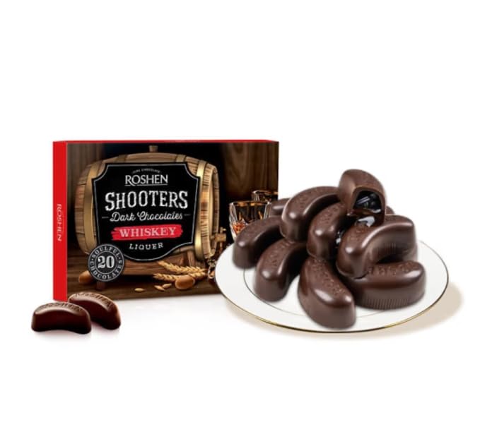 Chocolate with Wine-Flavored Filling, Three Tastes Available, Mellow and Delicious Taste, Gift Box Packaging, Perfect as a Souvenir or Christmas Gift, 150g/5.29oz per Box (20 Pieces) (Whiskey Flavor)
