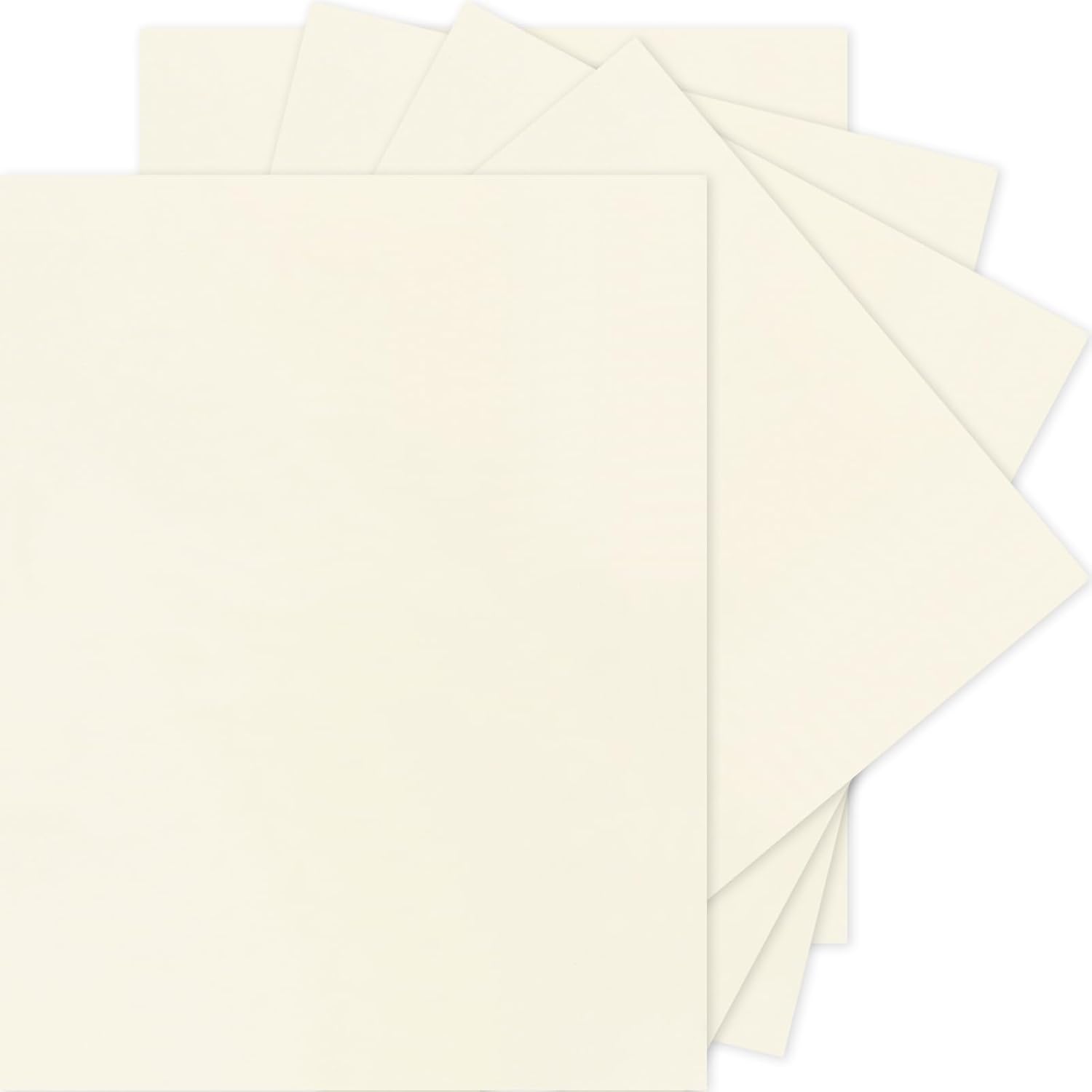 25 Sheets Cream Cardstock Paper 8.5 x 11 inch, 250 GSM/92 lb Off White Card Stock Thick Ivory Cardstock for DIY Cards, Printer Scrapbook Cardboard Paper for Crafts