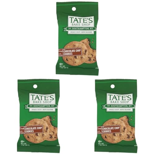 Tate's Bake Shop Chocolate Chip Cookies, Kosher, 2 Cookies, 1 Ounce (Pack of 24)