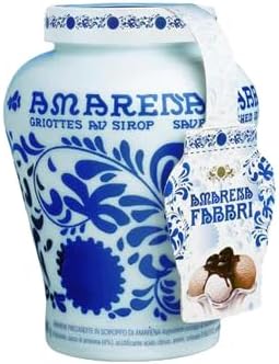 Fabbri Amarena Cherries In Syrup Wild Cherry For Cocktail Deserts 600g Ceramic Jar Made in Italy