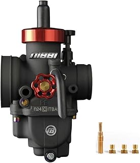 NIBBI Racing Performance Motorcycle Carburetor 24mm 100CC 125CC Carburetor PE24mm With Carburetor Jets Fit YAMAHA KAWASAKI SUZUKI Apollo Dirt Bike Mini Bike SSR TTR KYMCO SYM TAOTAO GY6 Scooter Moped