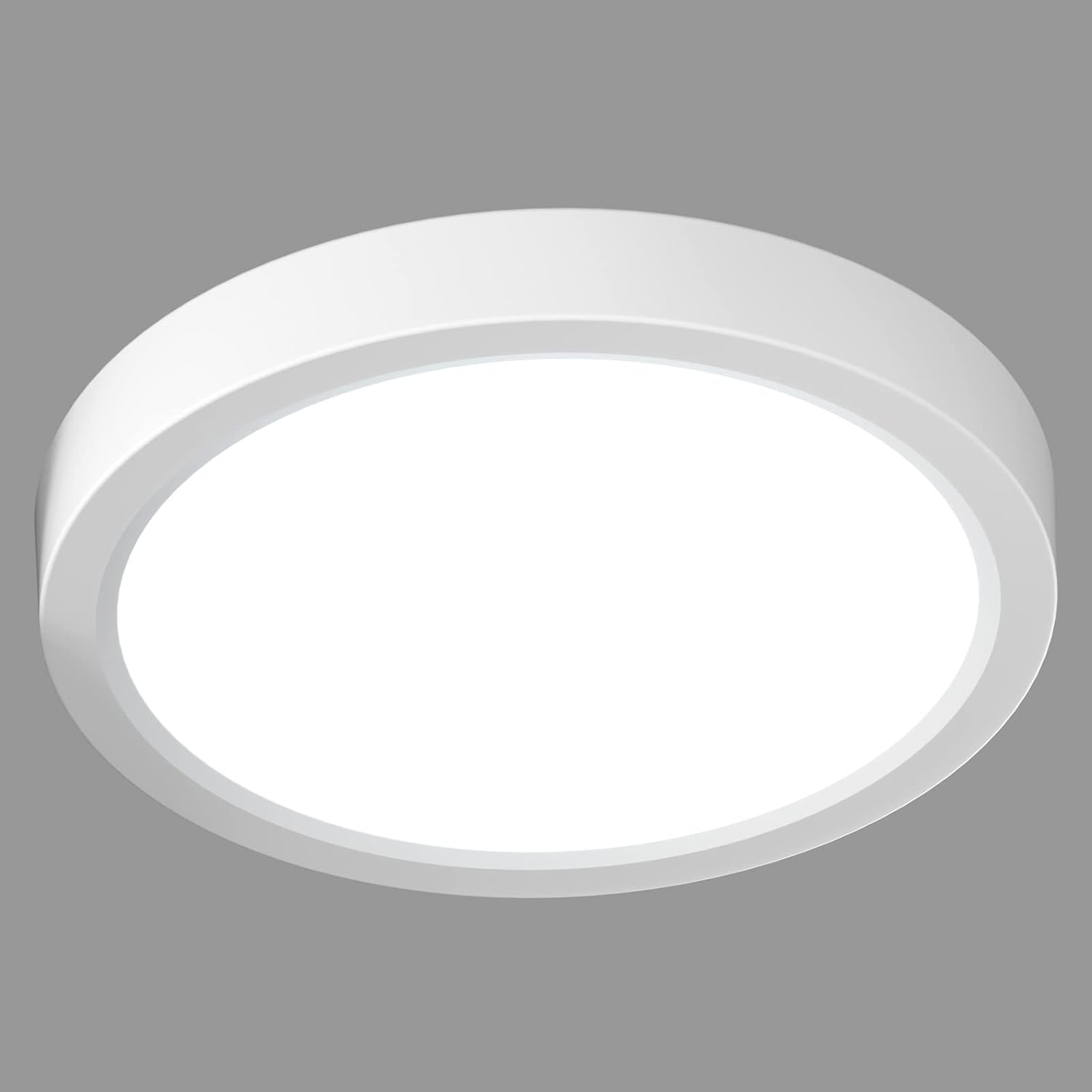 LVL LED Round Small Ceiling Light, 12W CCT Flat Ceiling Lights, Modern Flush Ceiling Lamp for Hallway, Bathroom, Corridor, Kitchen, Bedroom, Utility Room, Office(White, Φ18cm-12W)