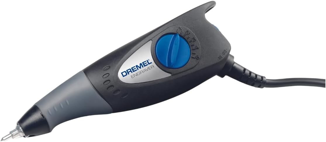 Dremel 290 Engraver - Compact Engraving Pen Tool with Carbide Engraving Tip and 1 Stencil for Engraving Wood, Metal, Ceramics, Plastic, Leather
