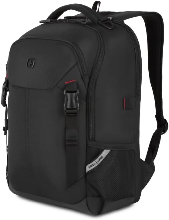 SwissGear Civic Pro Laptop Backpack, Black, 18”x13.25”x7”