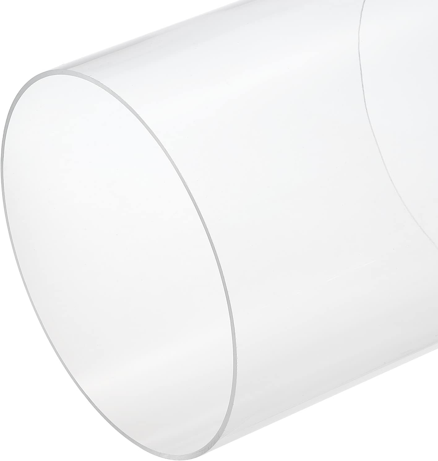 MECCANIXITY Acrylic Pipe Clear Rigid Round Tube 214mm(8.4") ID 220mm(8.7") OD 10" for Lamps and Lanterns, Water Cooling System