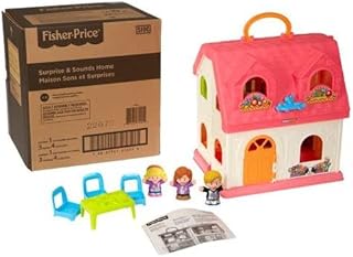 Fisher-Price Little People Toddler Toy Surprise & Sounds Home Musical Playhouse with Figures & Accessories for Pretend Play Kids Ages 1+ Years