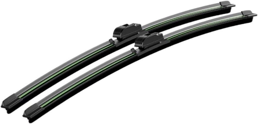 Rear Wiper Blades For Cherokee XJ KJ KK KL 1998-2019 Front Windshield Wiper Blade Front Wiper Blades(XJ (1998-2001),Black-Green)