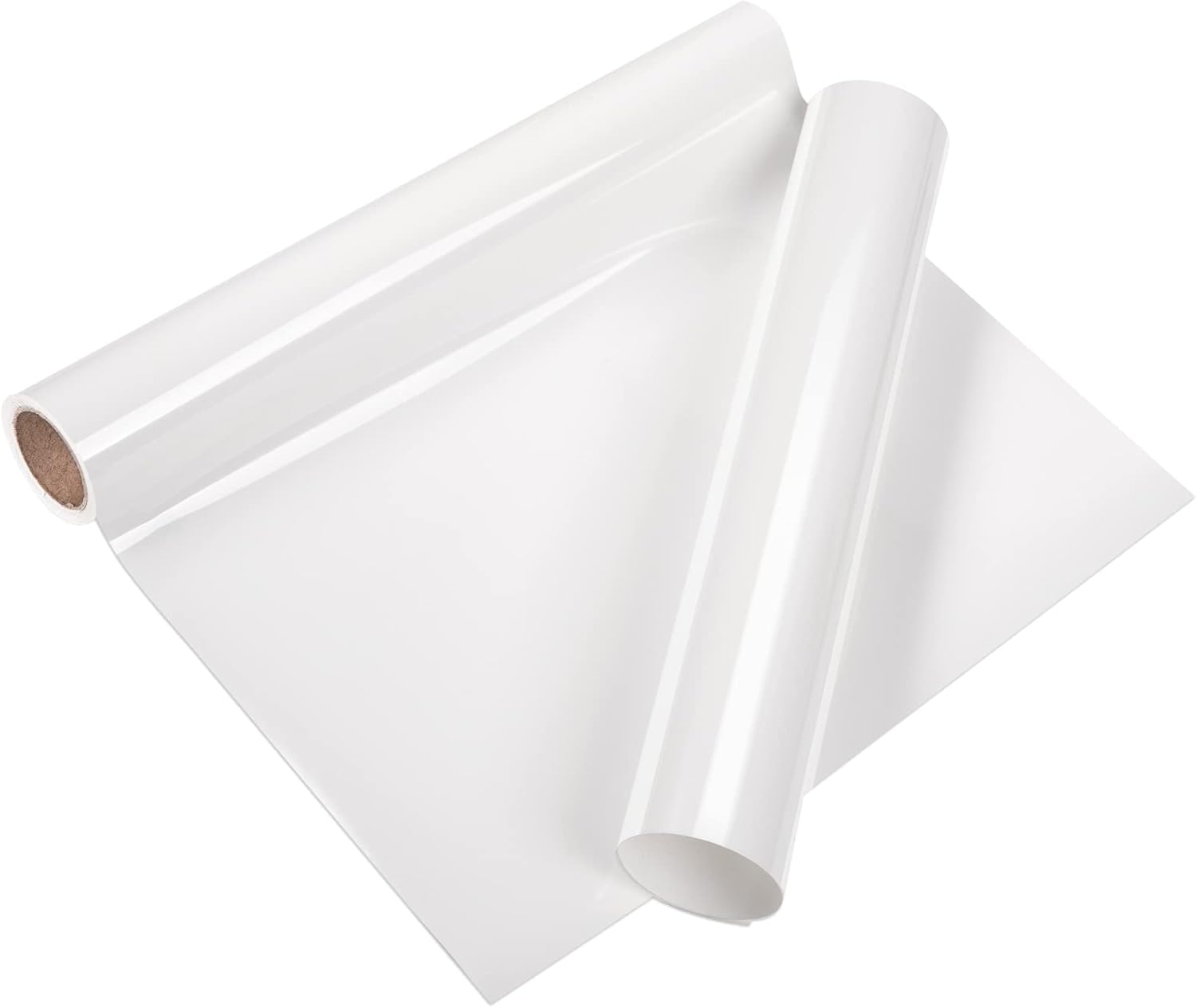 VINYL FROG Heat Transfer Vinyl Roll HTV Vinyl - 30.5x155cm White Iron on Vinyl for T-Shirts, Heat Press Vinyl for DIY Craft Designs (White)