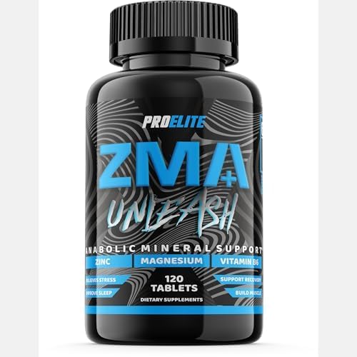 ZMB6 120 Tablets Gluten Free Vegan Vitamin B6, Magnesium and Zinc Tablet | Normal Muscle Function & Energy Yielding Metabolism | Muscle Growth & Sleep Support | PROELITE UK (120 Count (Pack of 1))