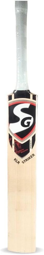 SG KLR Striker English Willow Cricket Bat – SH | Grade 5 English Willow Bat for Leather Ball, Thick Edges, Lightweight Pickup, Ideal for Club and Practice Play