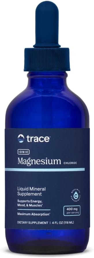 Trace Minerals Ionic Magnesium - Liquid Ionic Magnesium to Support Immune, Brain & Heart Health - Supplement to Aid Energy & Vitality - Supplement with Magnesium & Sodium - 4 fl oz (30 Servings)