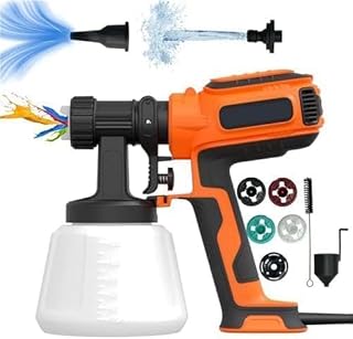 Paint Sprayer, 700W HVLP High Power Electric Spray Paint Gun with Cleaning & Blowing Joints, 4 Nozzles and 3 Patterns, for Home Interior and Exterior, Furniture, Car, Fence, Walls, Door, DIY, Etc.