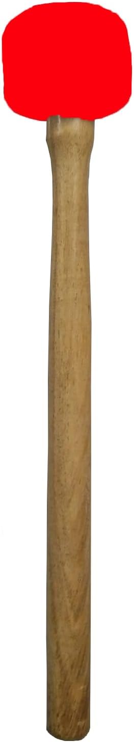 Bowl Stick Meditation Tool Sound Tool Leather Tooling Sound Bowl Mallet Singing Bowl Striker Singing Bowl Wrapped Mallet Manual Gavel Buddhist Music Bowl Wood Size-12 Inch 1pc (Red)