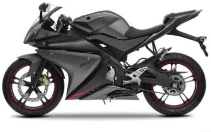 ADMOTO ABS plastic Motorcycle Injection Pre-Drilled Hole Cowl Fairings Bodywork Kit Complete Set For Yamaha R125 2008-2012 (black)