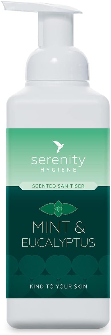 Hand Cleansing Sanitiser Foam, No Alcohol Foaming Hand Sanitizer Dispenser - Mint & Eucalyptus - 500ml